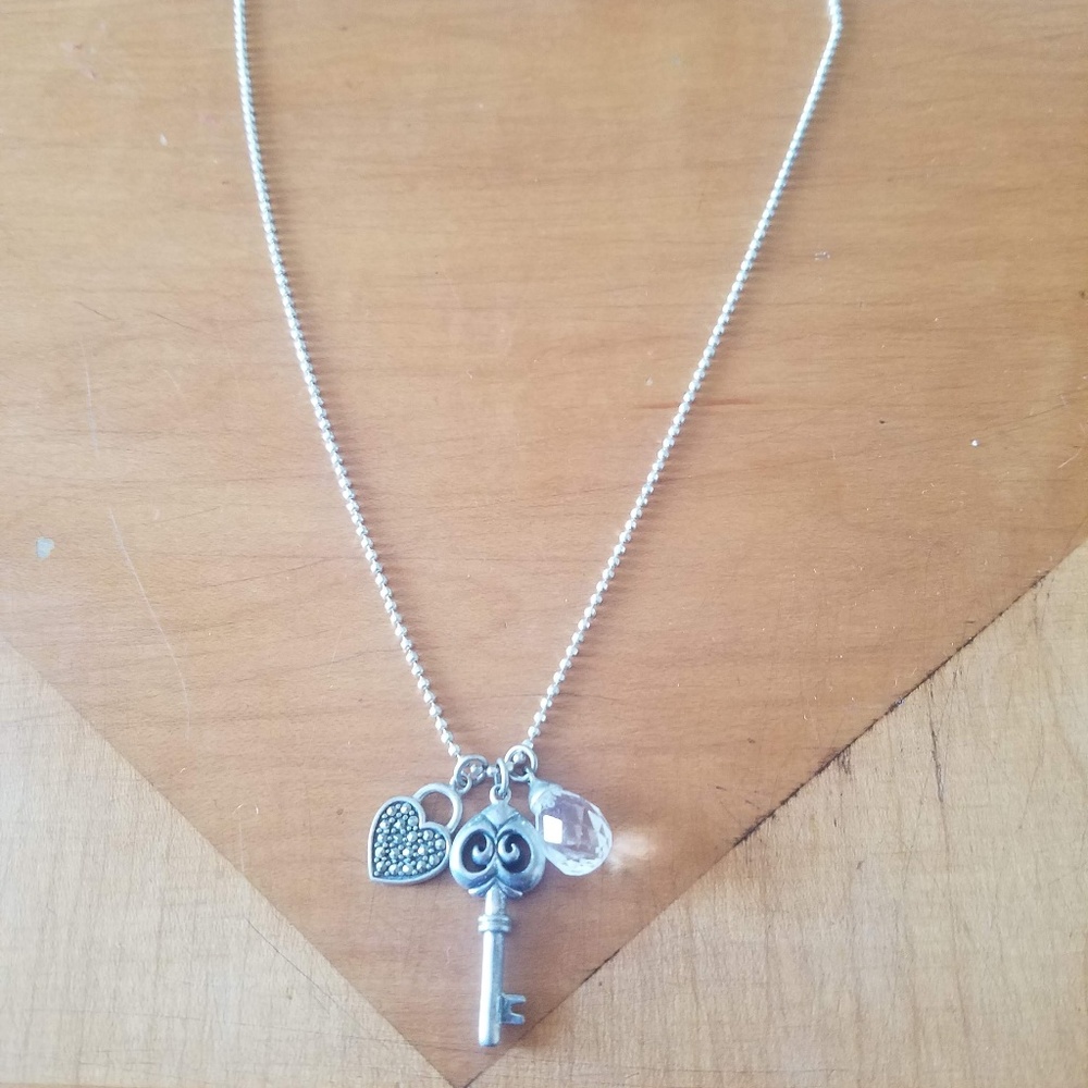 Silver Necklace with Pendants